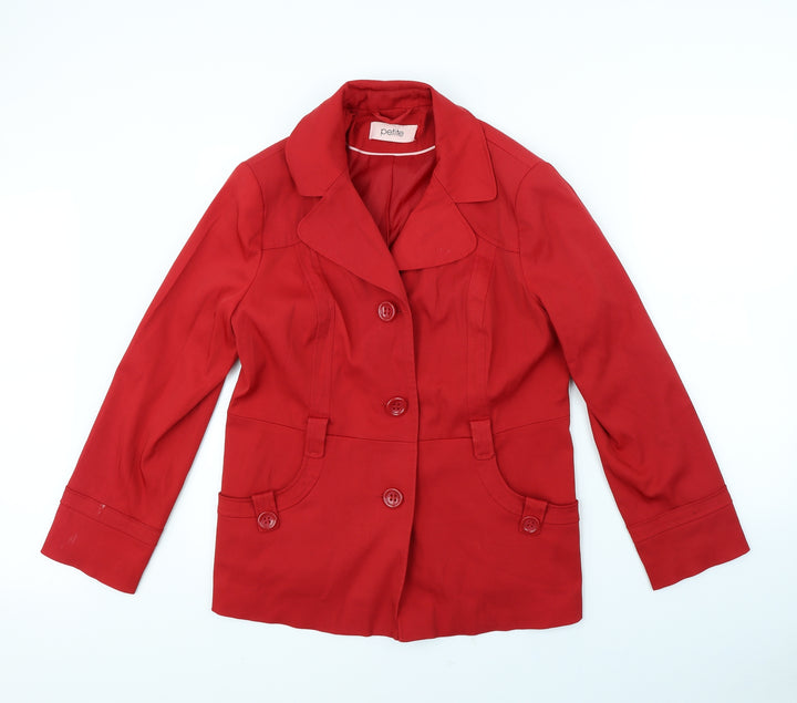 BHS Womens Red   Overcoat Coat Size 16
