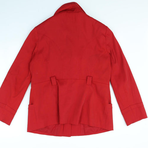 BHS Womens Red   Overcoat Coat Size 16