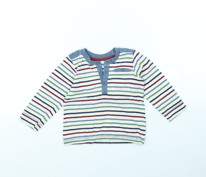 George Boys Multicoloured Striped Basic T-Shirt Size 12 Months
