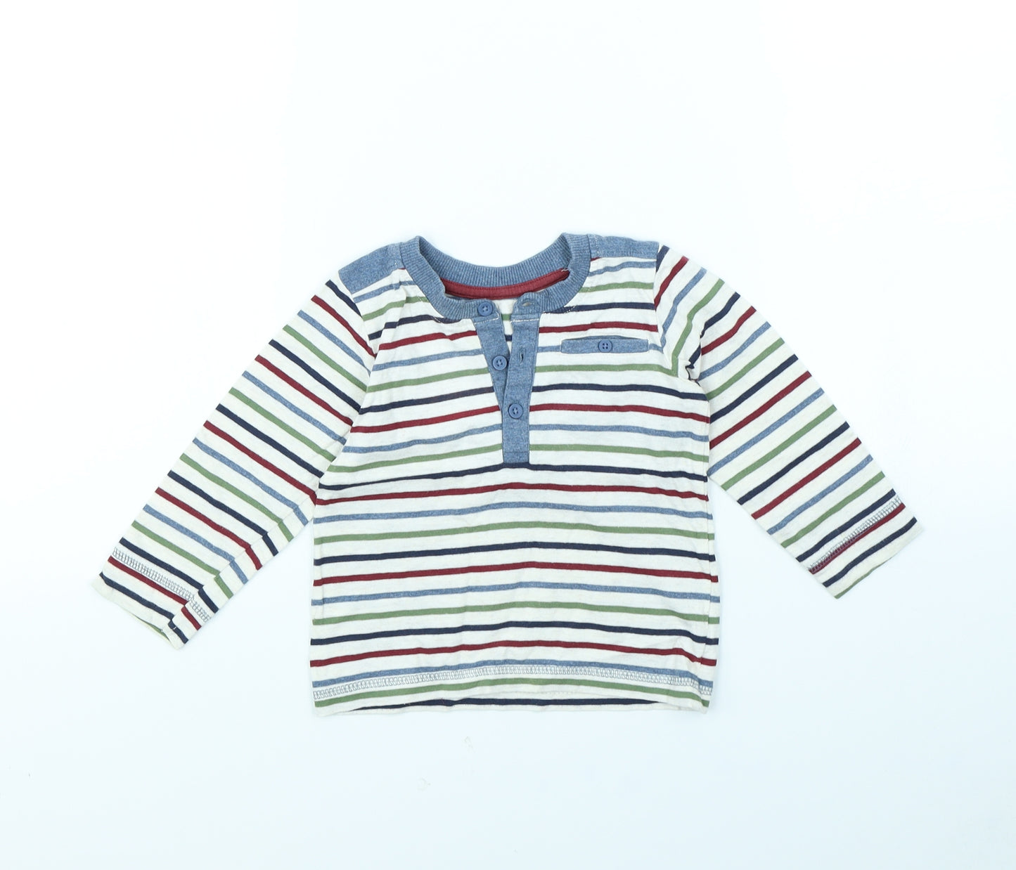 George Boys Multicoloured Striped  Basic T-Shirt Size 12 Months