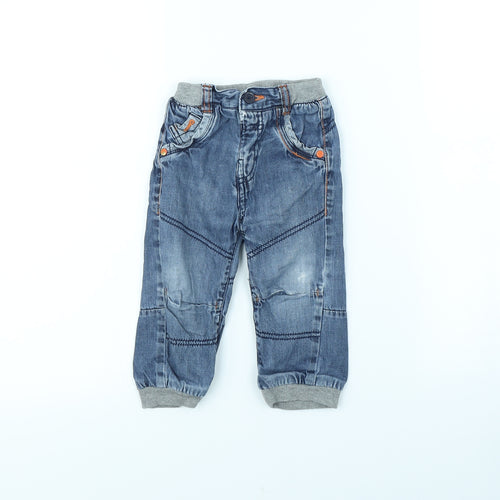 George Baby Blue   Cargo Trousers Size 12 Months