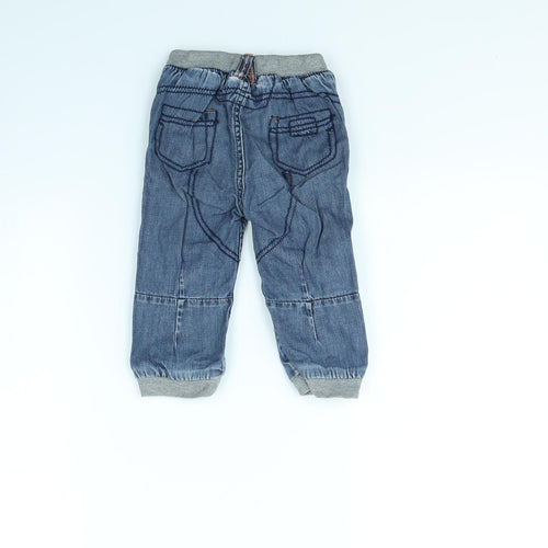 George Baby Blue   Cargo Trousers Size 12 Months