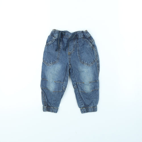 Rebel Baby Blue   Cargo Trousers Size 9 Months