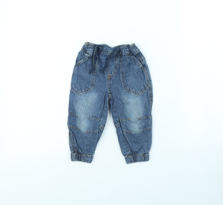 Rebel Baby Blue Cargo Trousers Size 9 Months