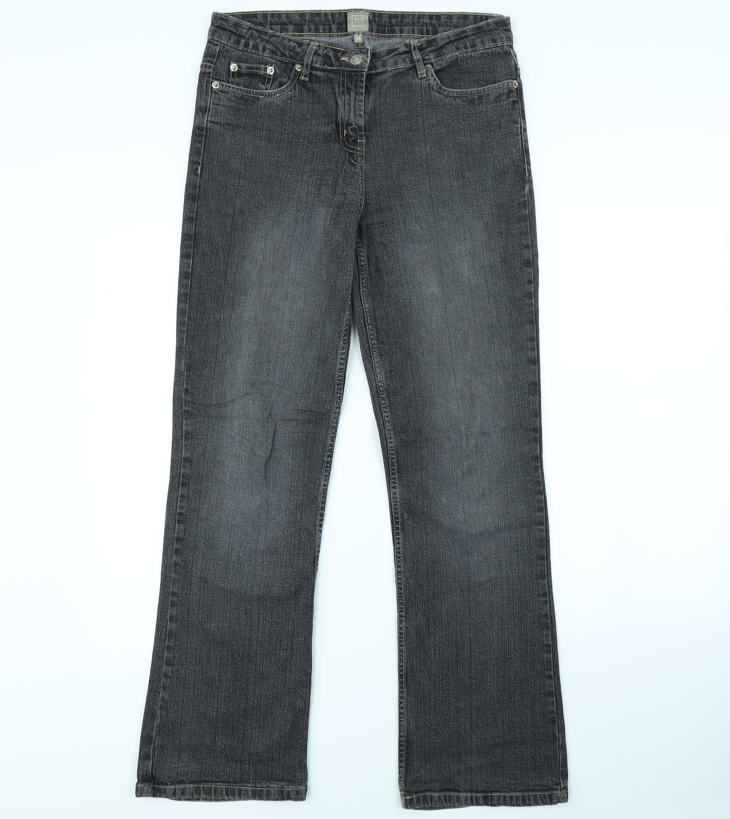 TU Womens Black   Flared Jeans Size 12 L30 in