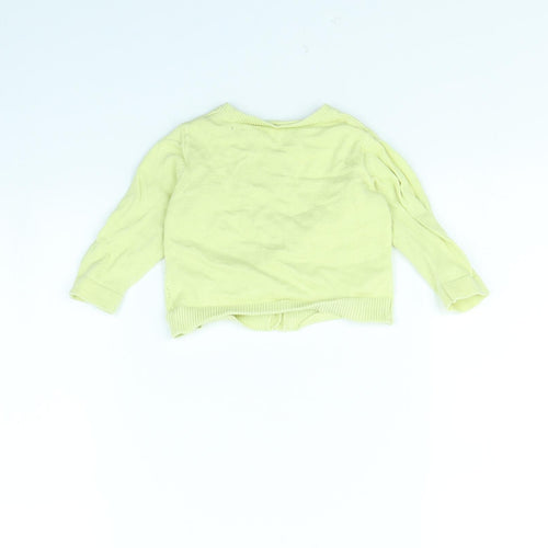 Mothercare Girls Green   Cardigan Jumper Size 3-6 Months