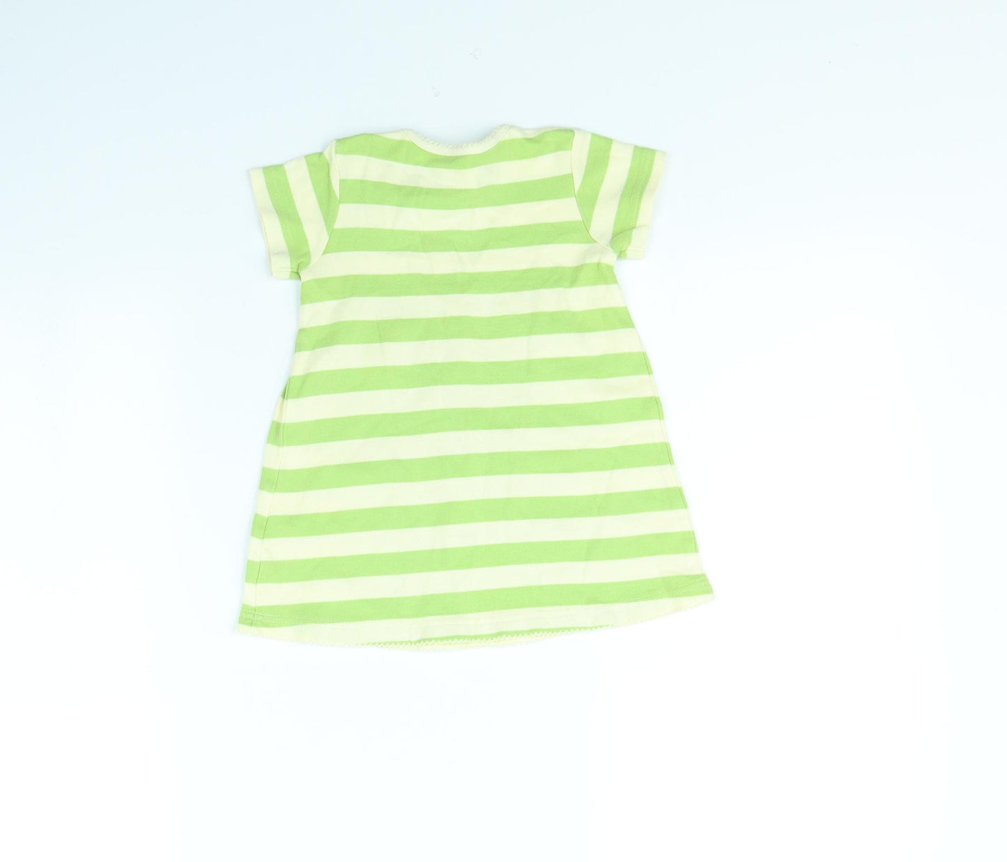 NEXT Girls Green Striped  Fit & Flare  Size 9-12 Months