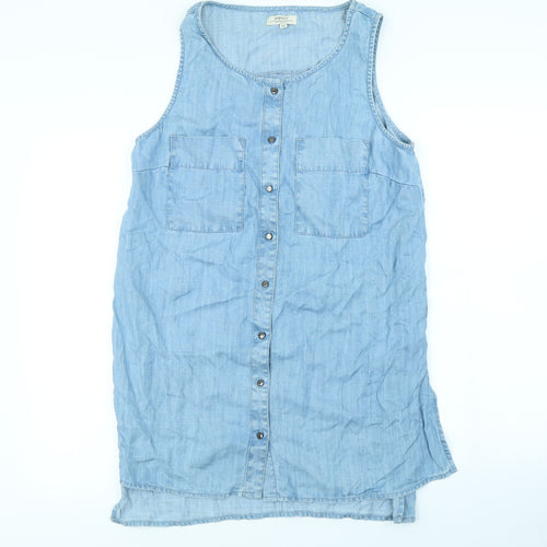 Papaya Womens Blue   Pinafore/Dungaree Dress  Size 10