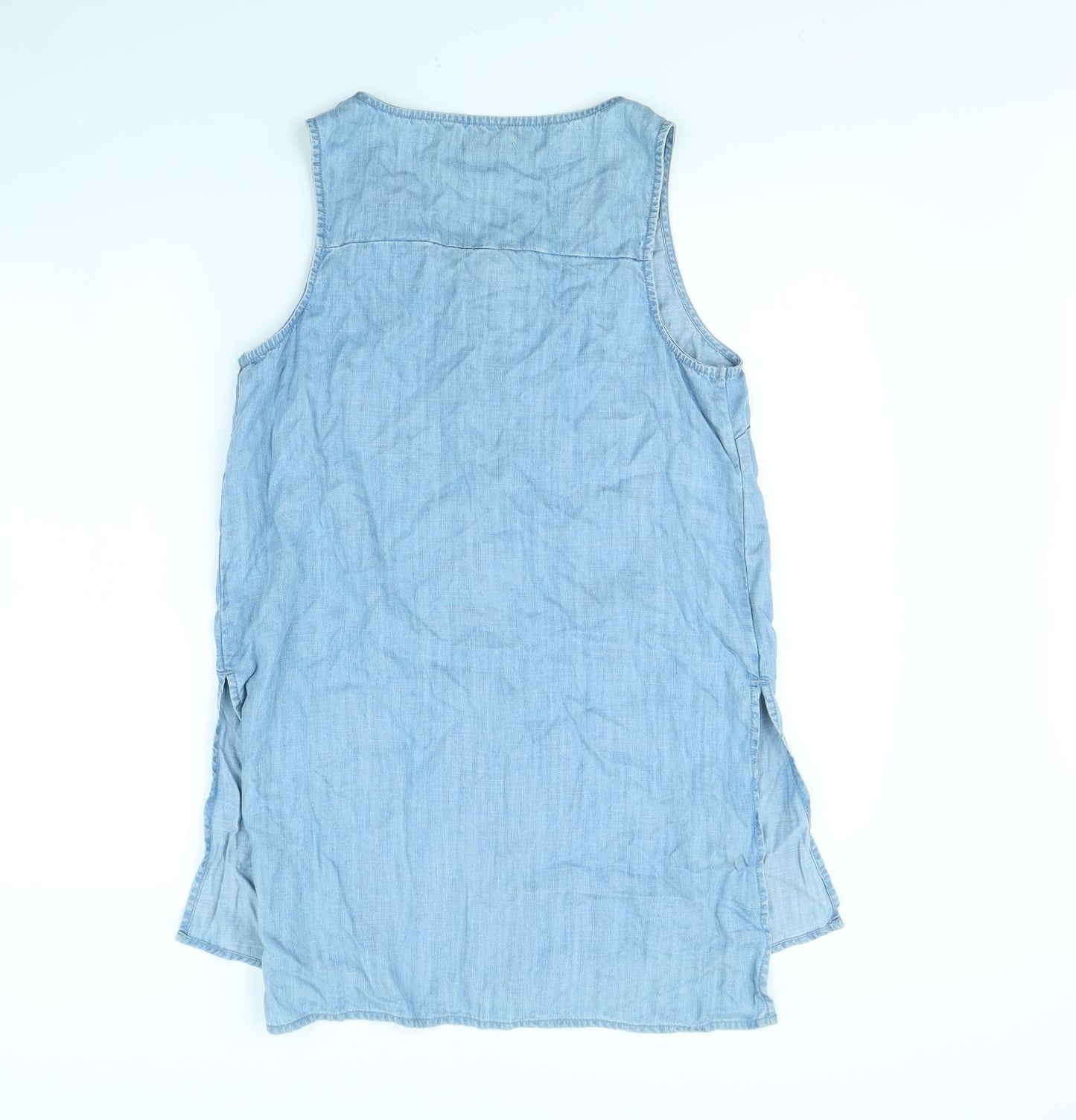 Papaya Womens Blue   Pinafore/Dungaree Dress  Size 10