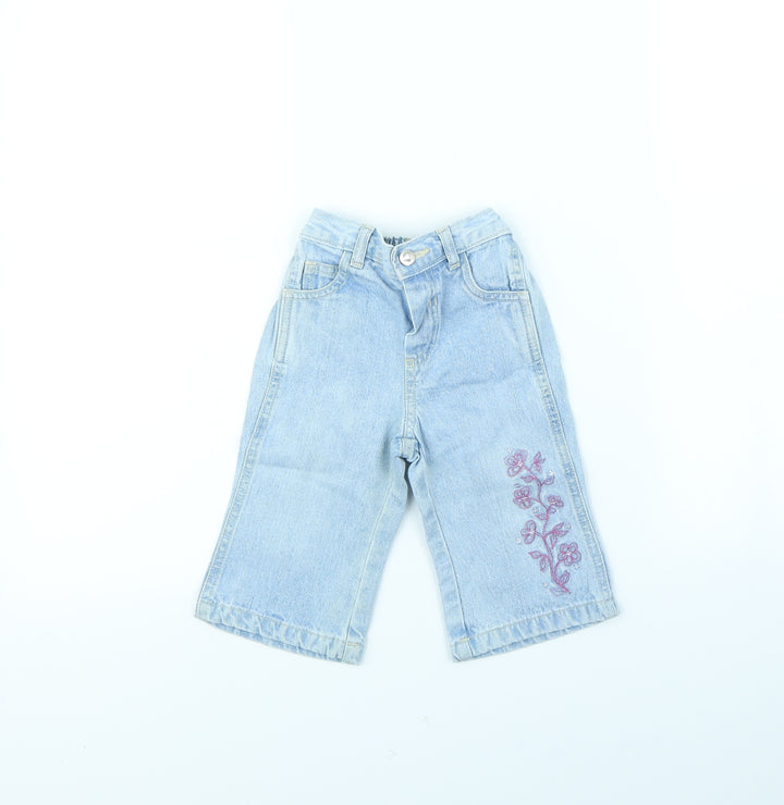 m&s Baby Blue   Capri Jeans Size 9 Months