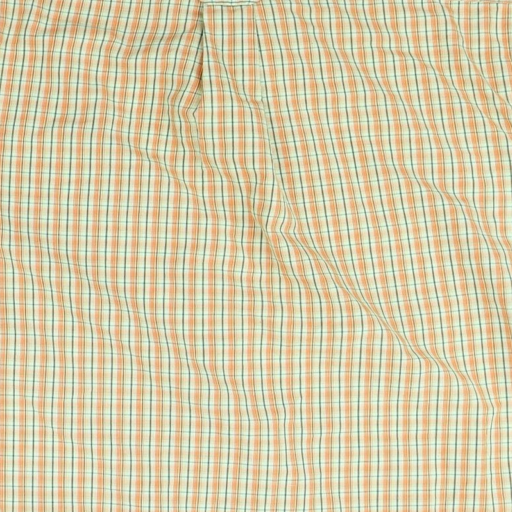 Ben Sherman Mens Orange Check   Dress Shirt Size L
