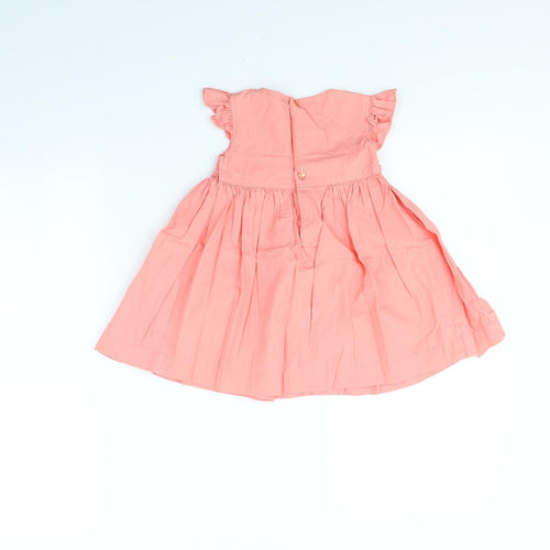 M&Co Girls Pink   Fit & Flare  Size 12 Months