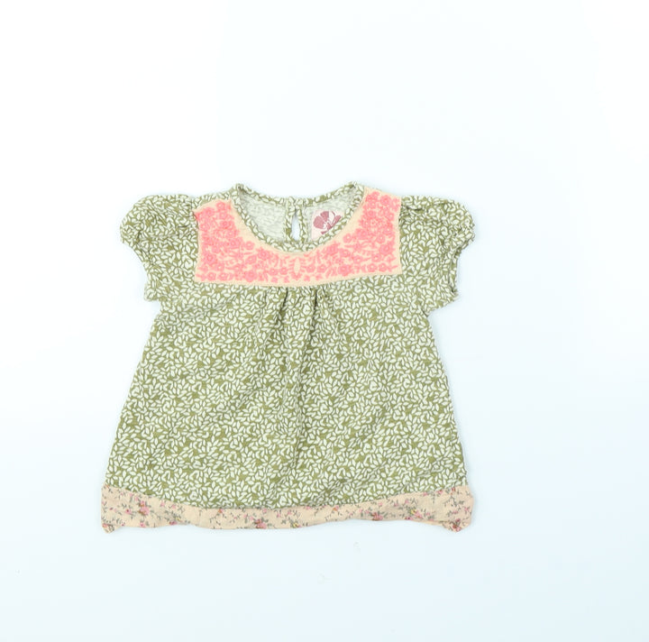 NEXT Girls Green Basic Blouse Size 6-9 Months