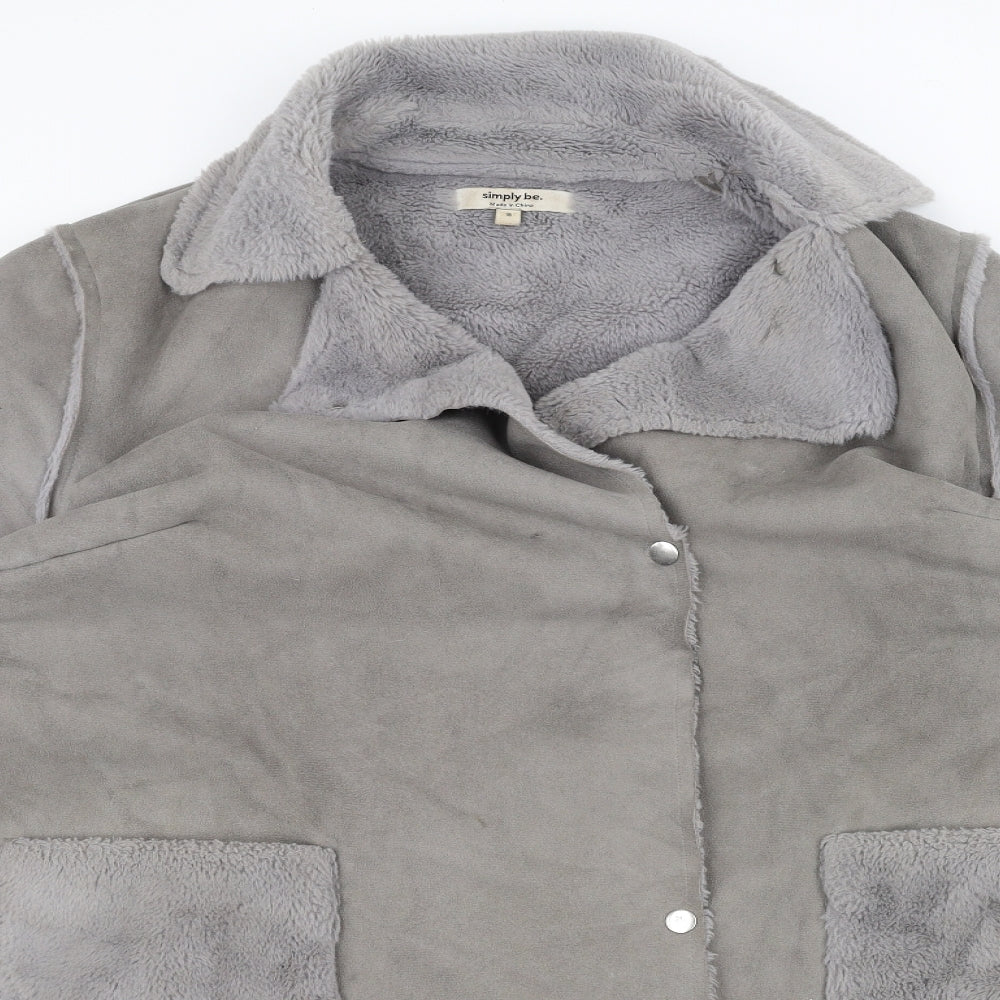 Simply Be Womens Grey   Jacket  Size 18