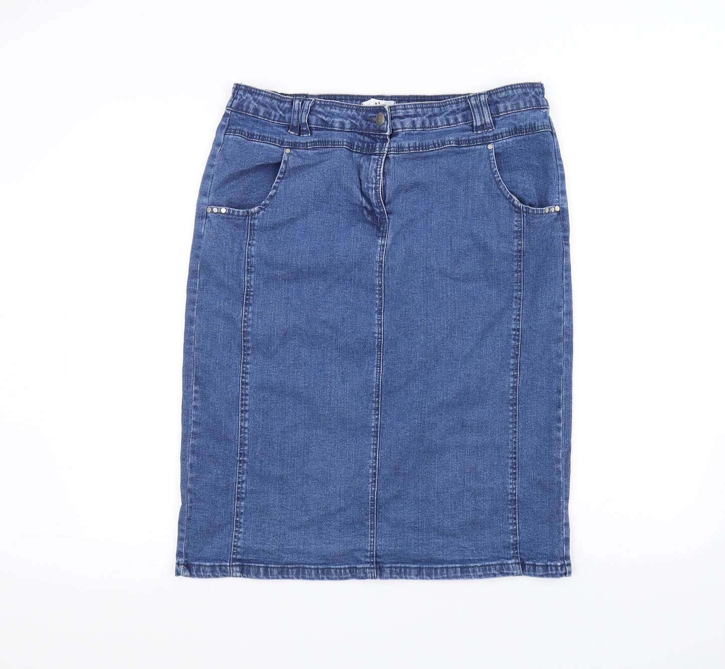 JULIPA Womens Blue  Denim A-Line Skirt Size 18