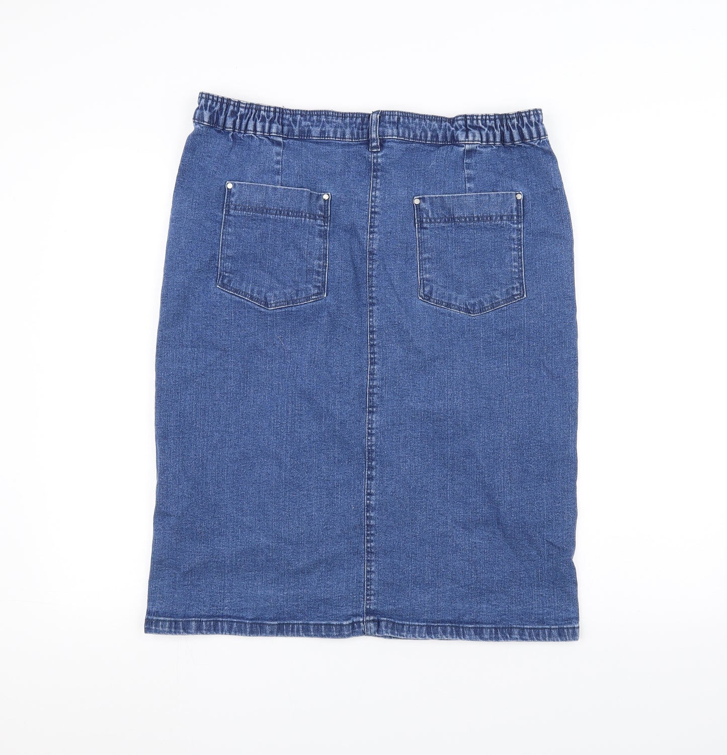 JULIPA Womens Blue  Denim A-Line Skirt Size 18