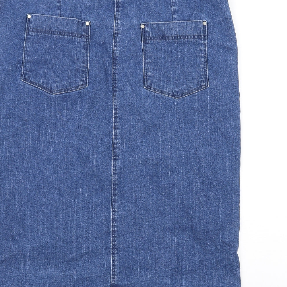 JULIPA Womens Blue  Denim A-Line Skirt Size 18