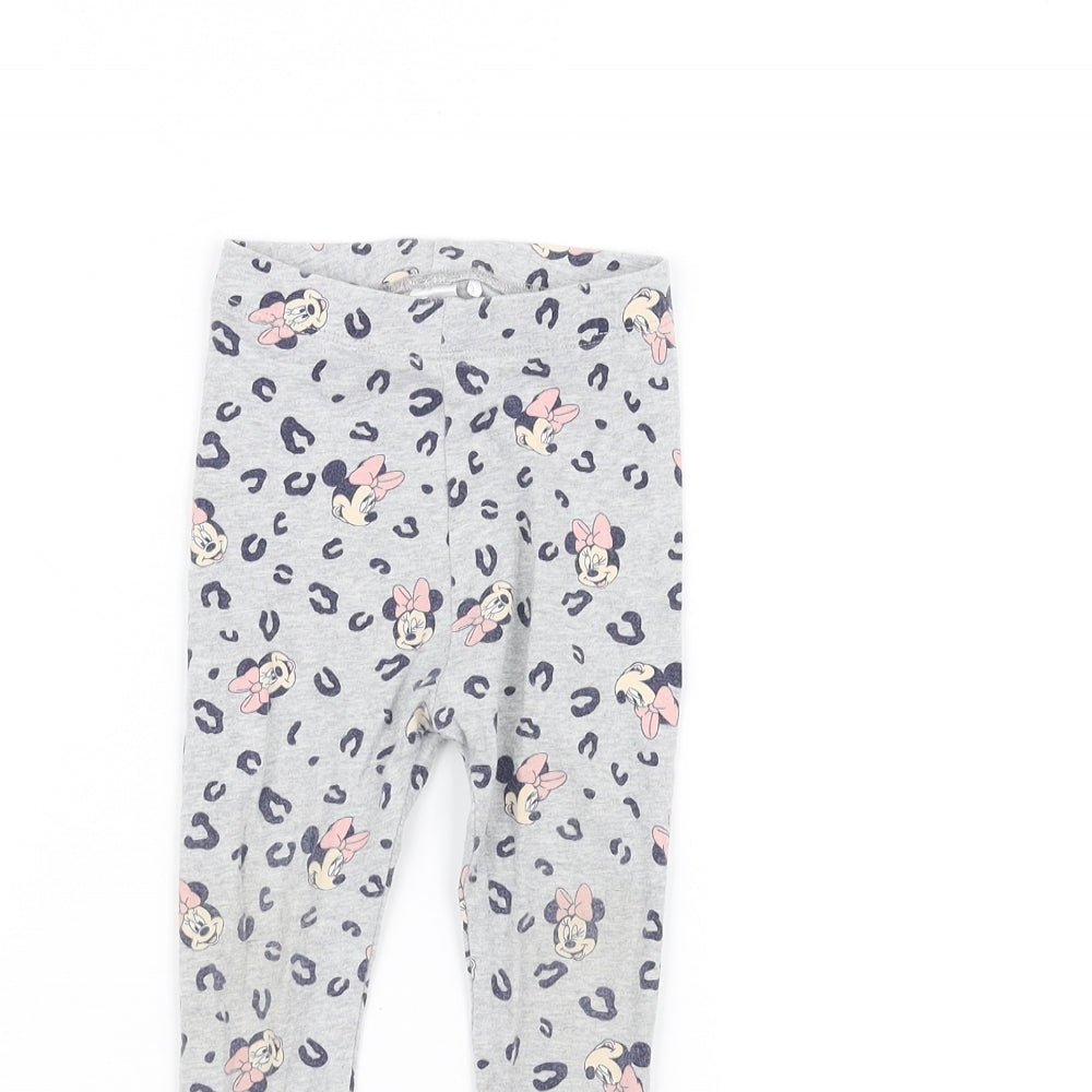 George Girls Grey   Jogger Leggings Size 12-18 Months  - Disney