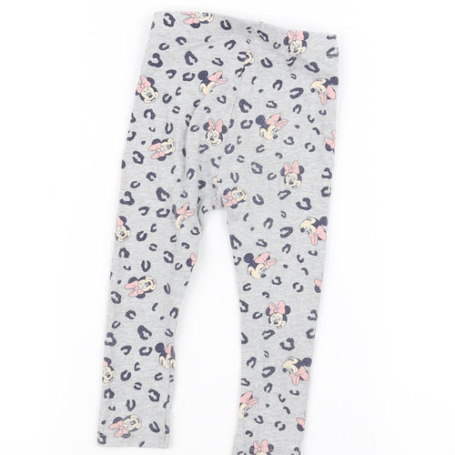 George Girls Grey   Jogger Leggings Size 12-18 Months  - Disney