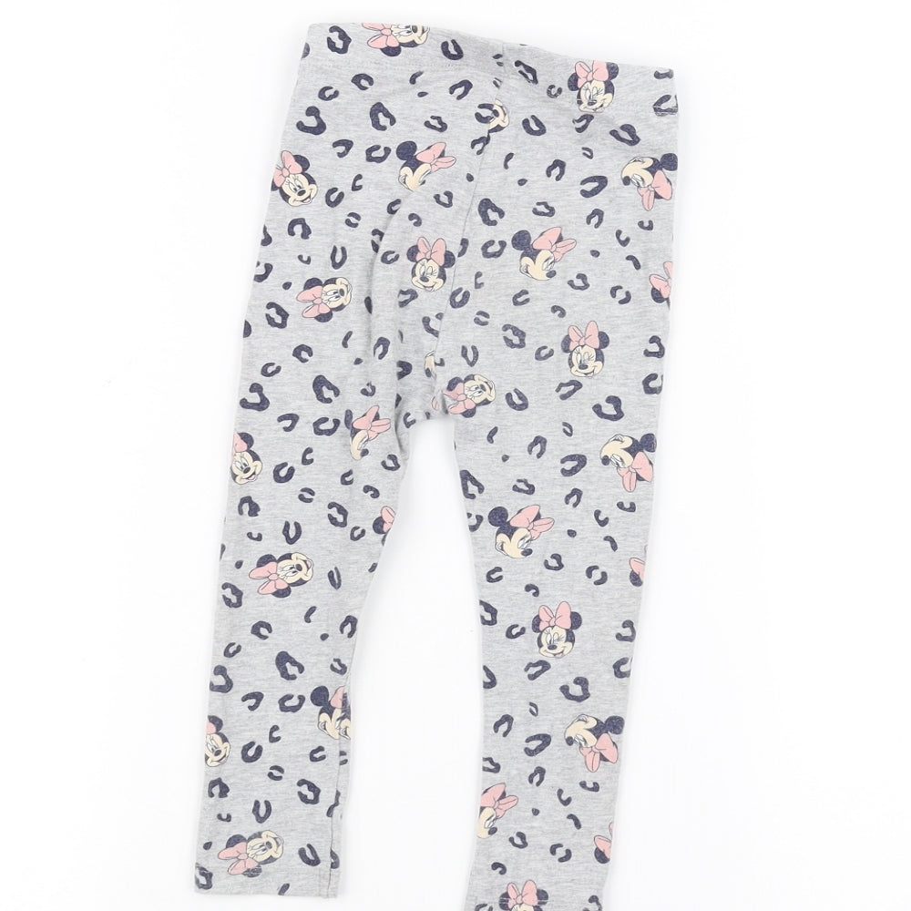 George Girls Grey   Jogger Leggings Size 12-18 Months  - Disney