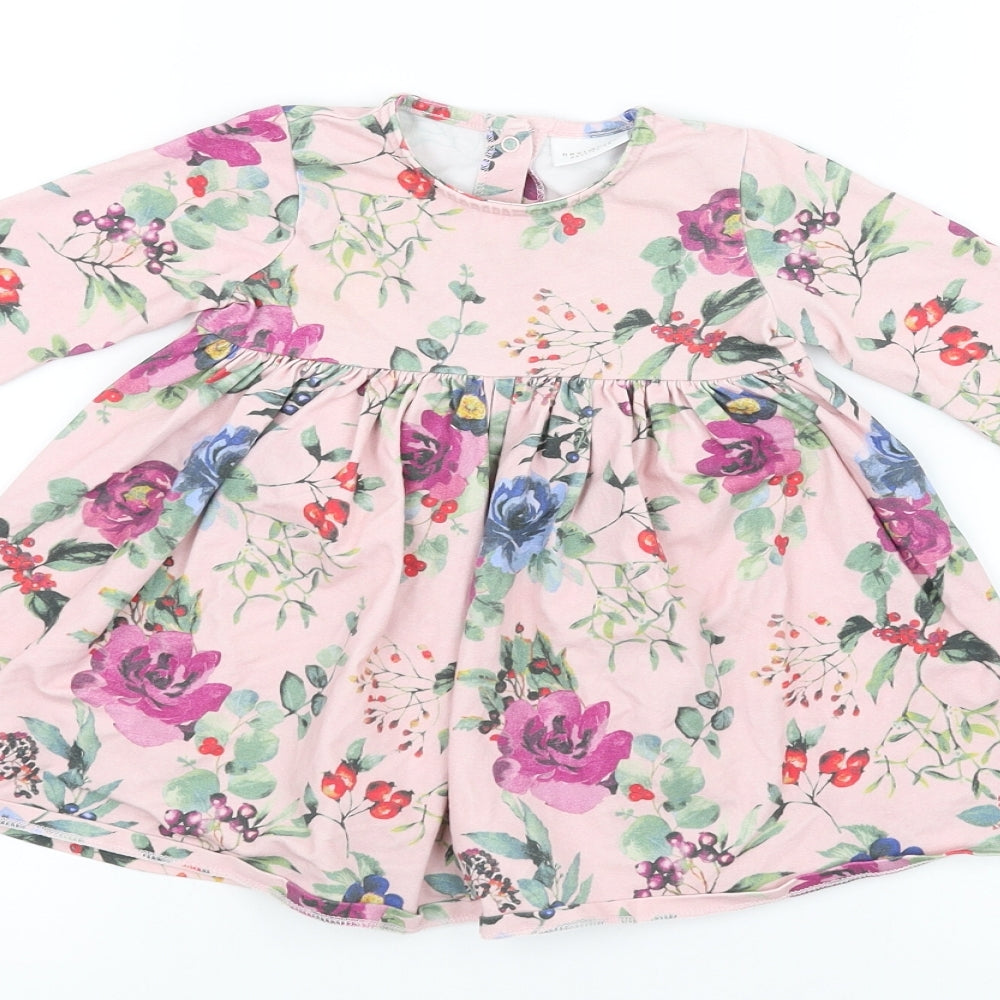 NEXT Girls Pink Floral  A-Line  Size 6-9 Months