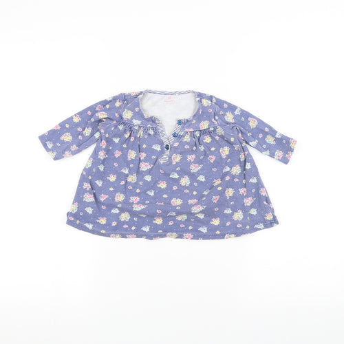 NEXT Girls Blue Floral  A-Line  Size 6-9 Months