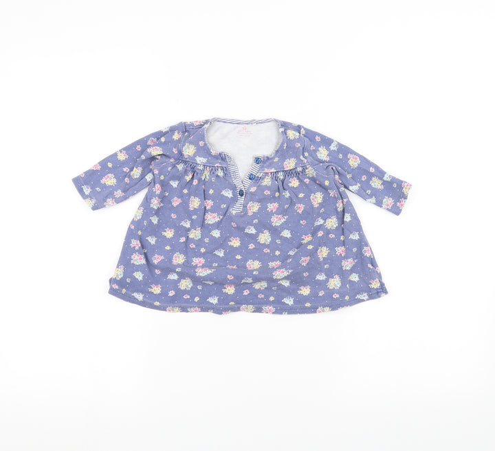 NEXT Girls Blue Floral  A-Line  Size 6-9 Months