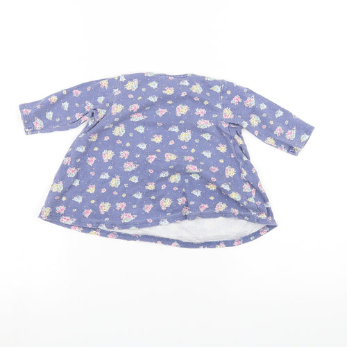NEXT Girls Blue Floral  A-Line  Size 6-9 Months