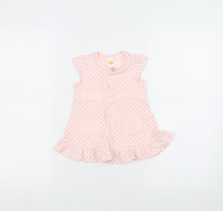 MINIMODE Baby Pink Polka Dot A-Line Size 3-6 Months