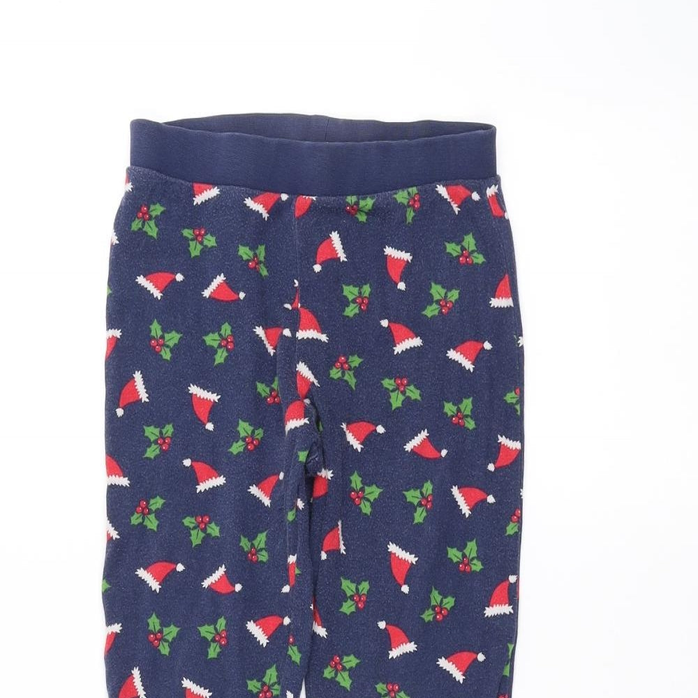 George Boys Blue   Sweatpants Trousers Size 6-7 Years - Christmas