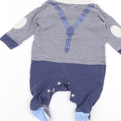NEXT Baby Blue Striped  Coverall One-Piece Size 0-3 Months