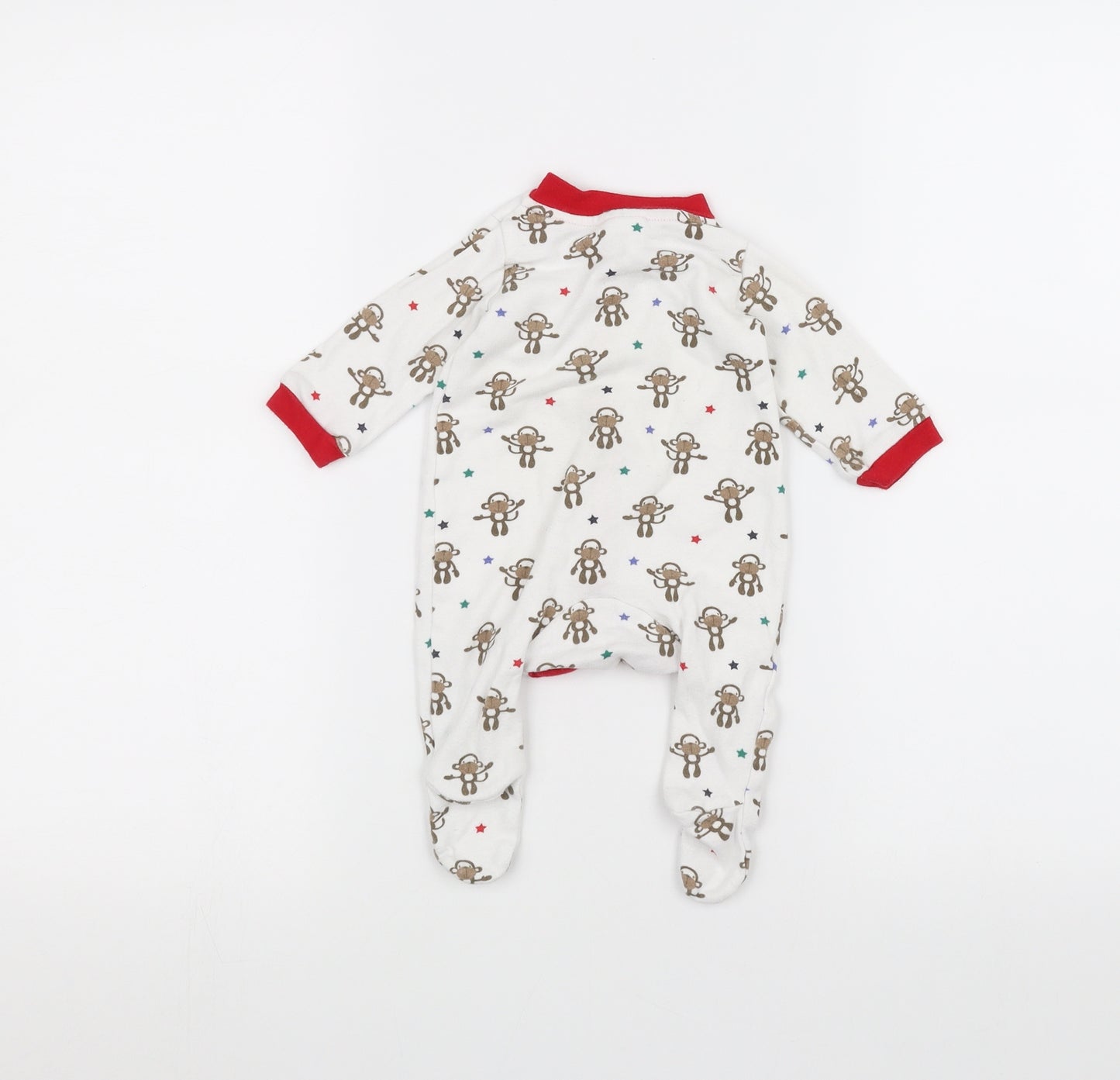 Dorothy Perkins Baby White   Babygrow One-Piece Size 0-3 Months  - Monkey