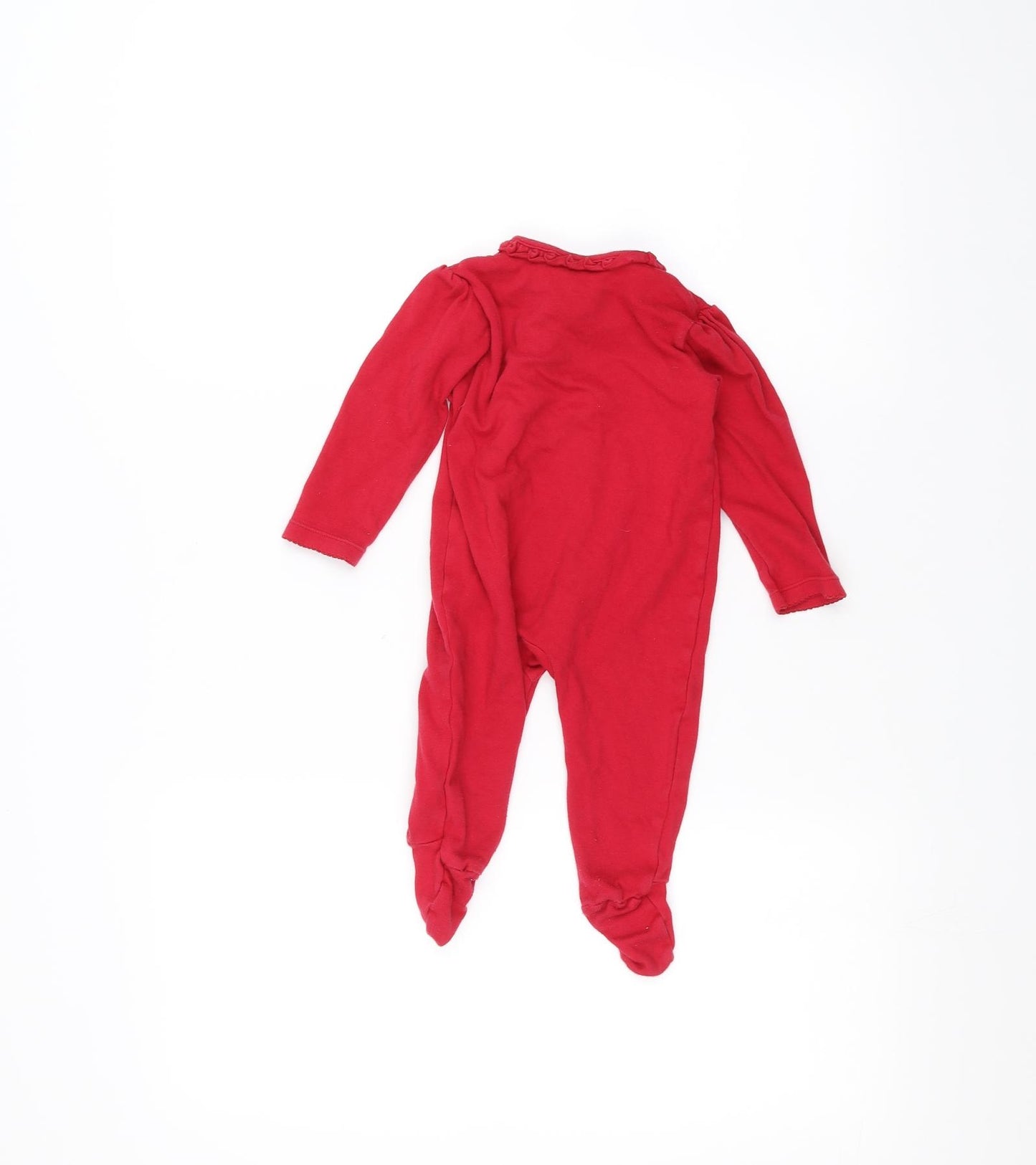 George Baby Red   Babygrow One-Piece Size 6-9 Months  - Christmas