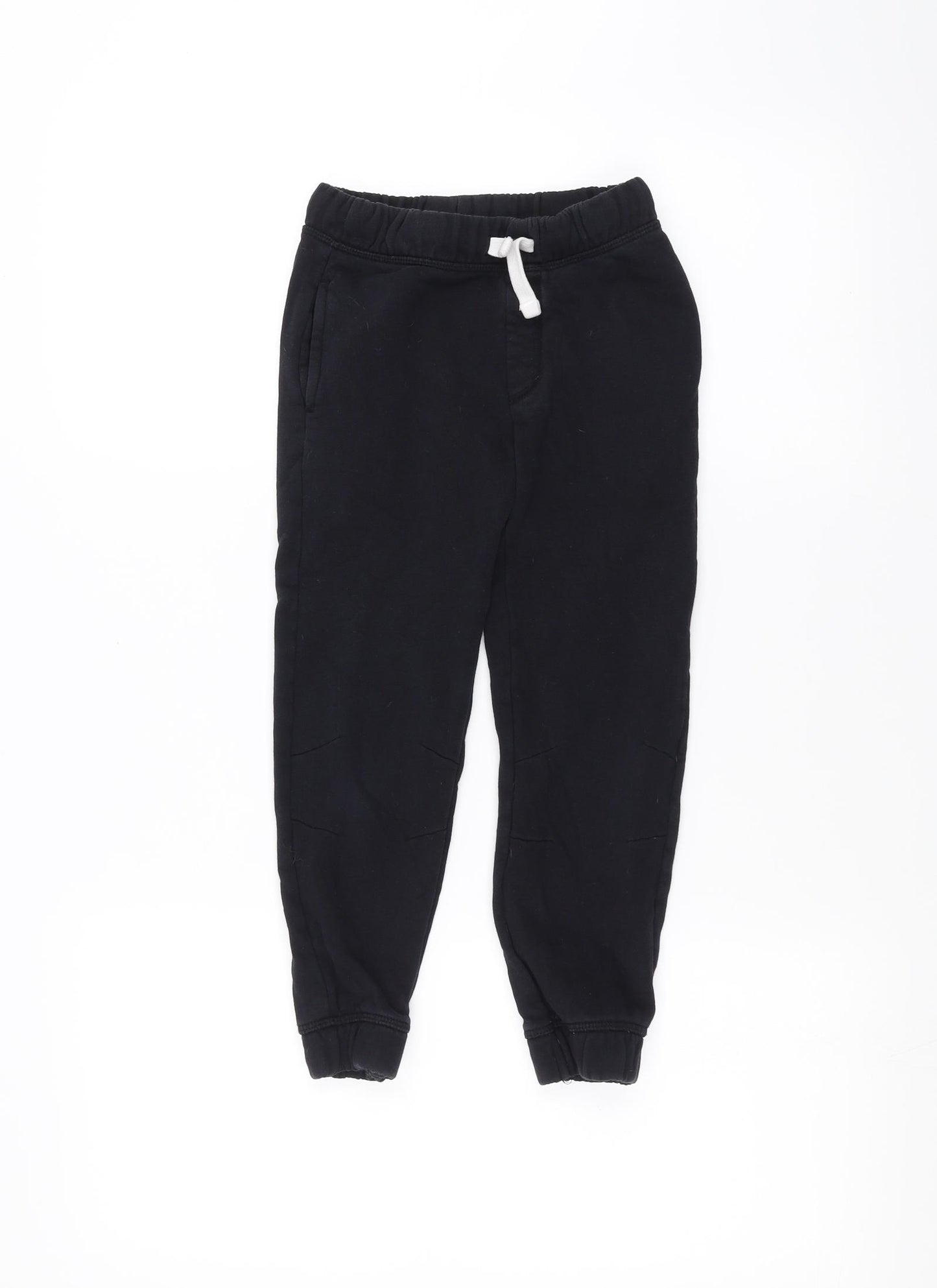 Preworn Boys Black   Sweatpants Trousers Size 5-6 Years