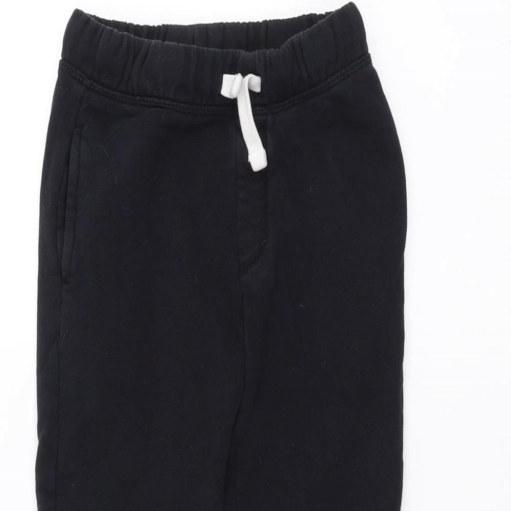 Preworn Boys Black   Sweatpants Trousers Size 5-6 Years