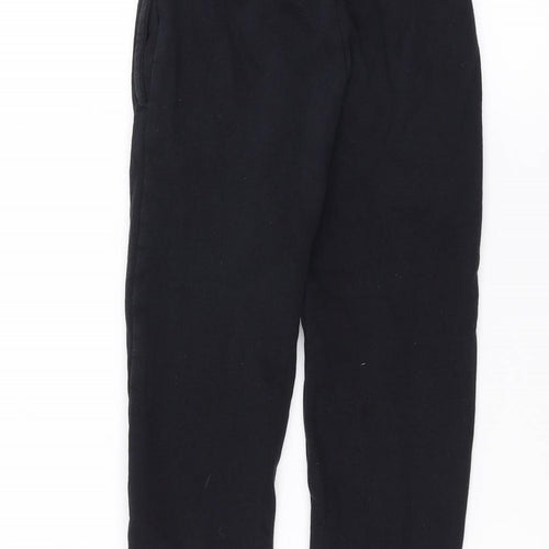 Preworn Boys Black   Sweatpants Trousers Size 5-6 Years