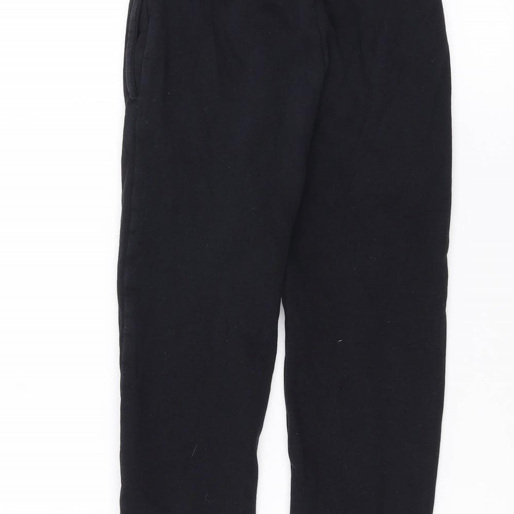 Preworn Boys Black   Sweatpants Trousers Size 5-6 Years