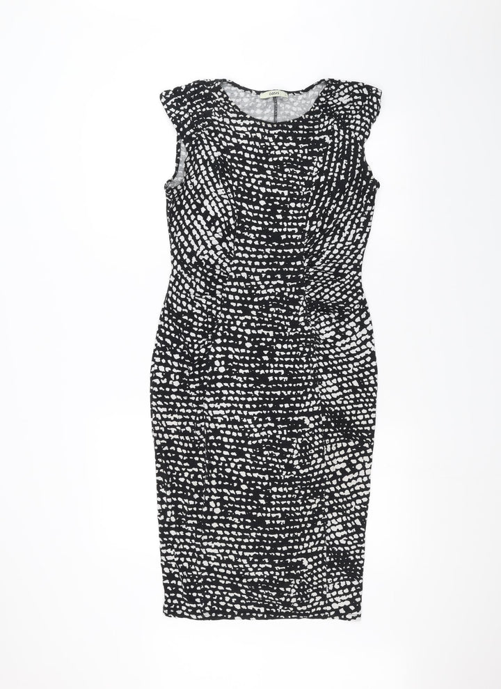 Oasis Womens Black Pencil Dress Size S