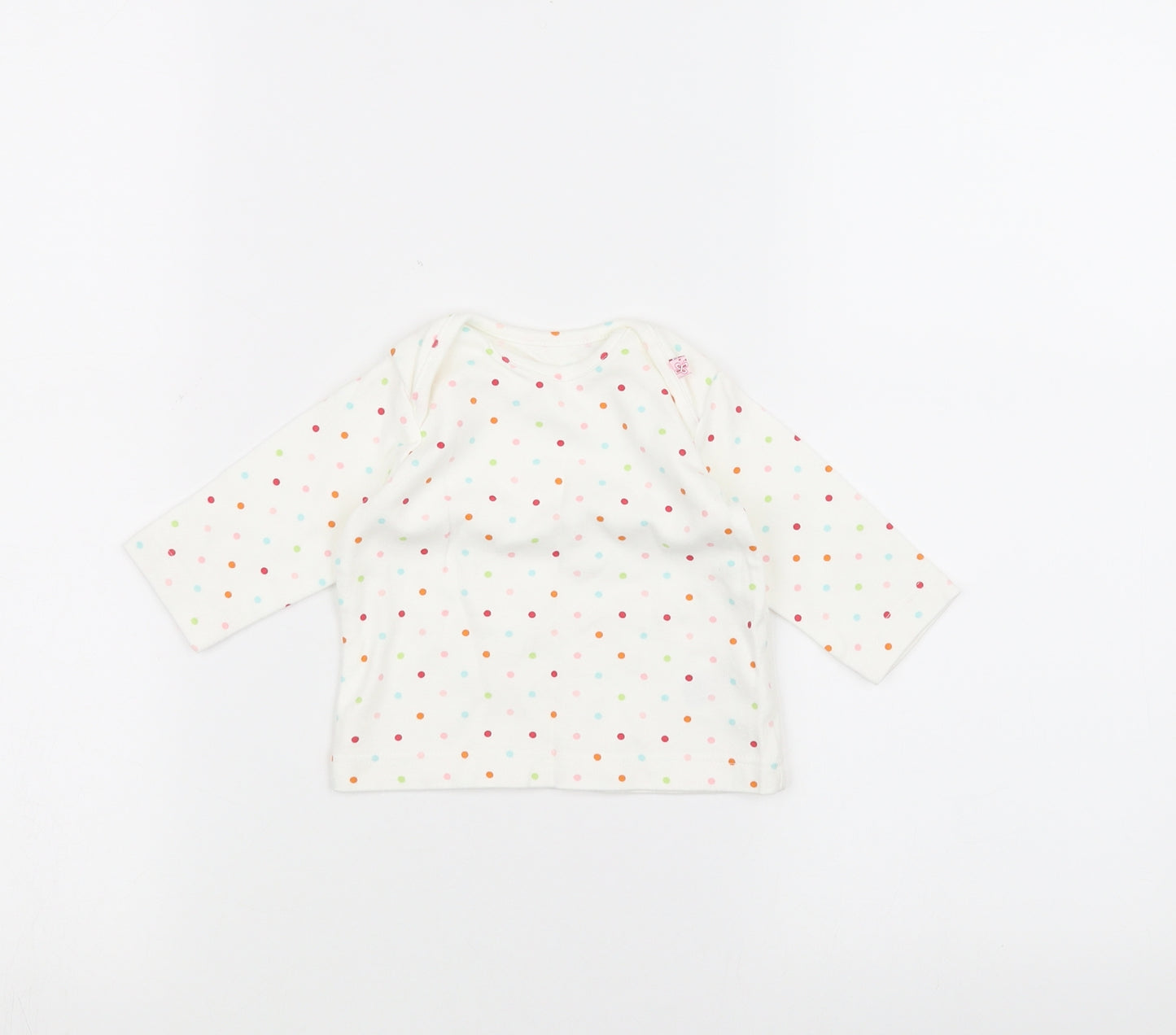 Marks and Spencer Baby White Polka Dot  Pullover Jumper Size 0-3 Months