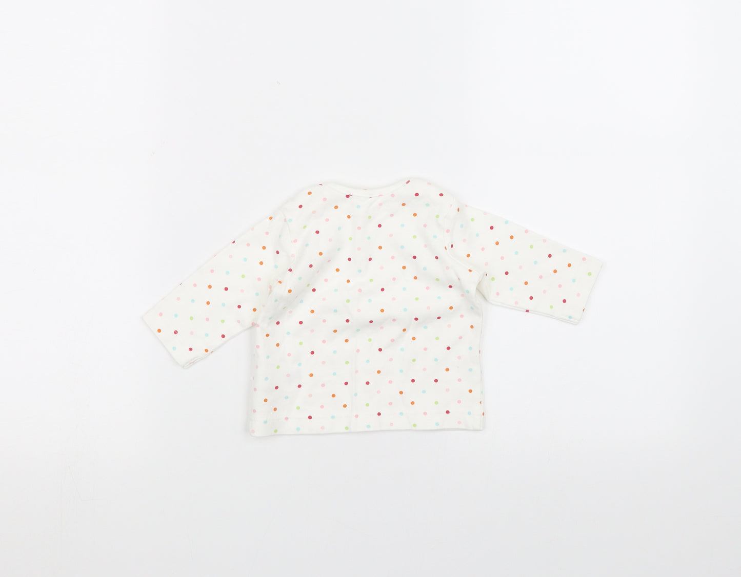 Marks and Spencer Baby White Polka Dot  Pullover Jumper Size 0-3 Months