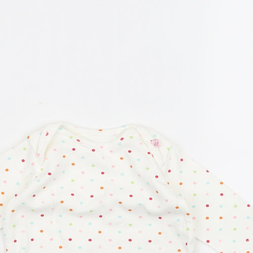 Marks and Spencer Baby White Polka Dot  Pullover Jumper Size 0-3 Months