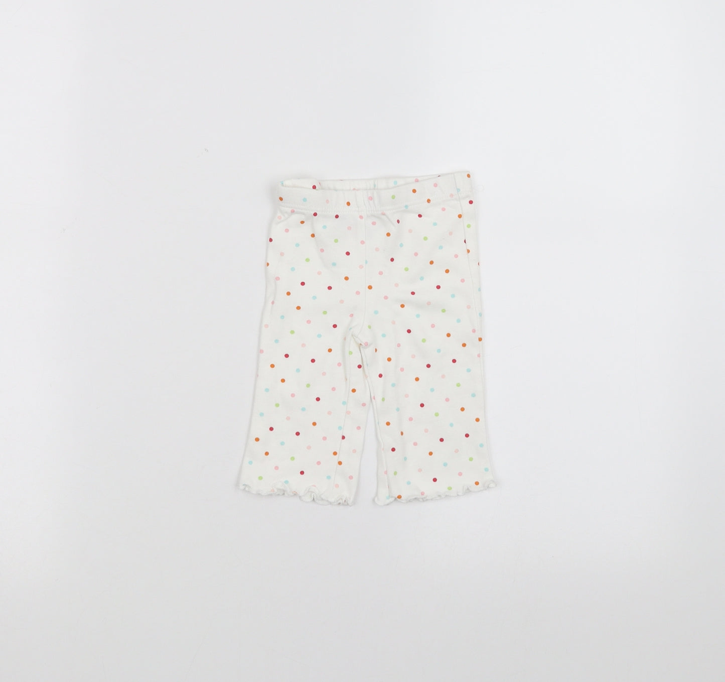 Marks and Spencer Baby White Polka Dot  Sweatpants Trousers Size 0-3 Months
