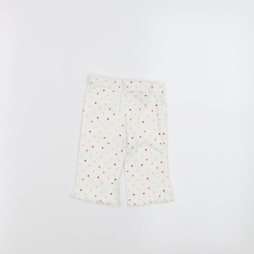 Marks and Spencer Baby White Polka Dot  Sweatpants Trousers Size 0-3 Months