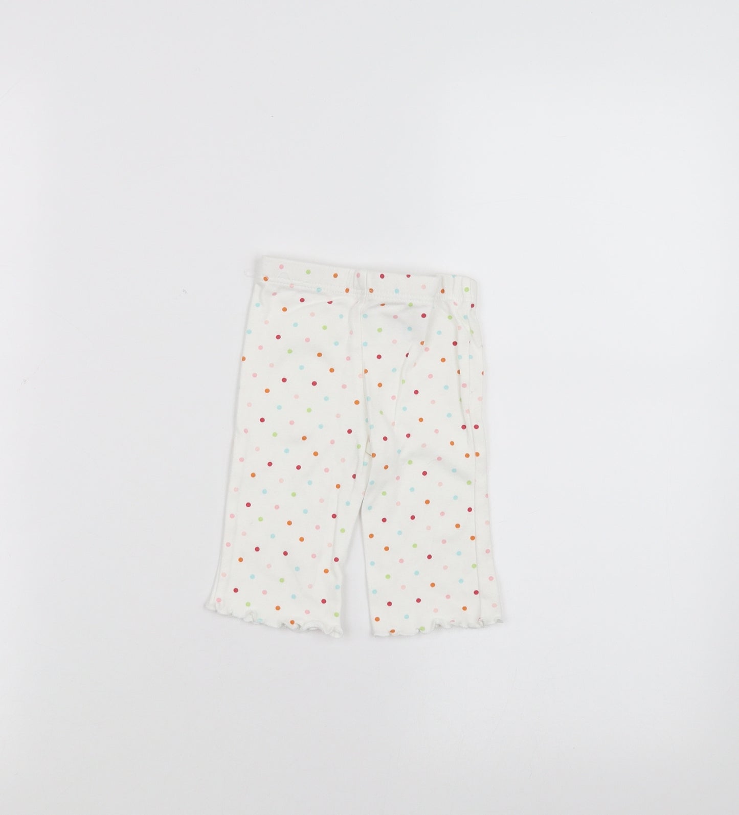 Marks and Spencer Baby White Polka Dot  Sweatpants Trousers Size 0-3 Months