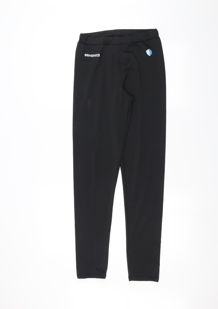 RHINO SKIN Womens Black Jogger Leggings Size L L27 in