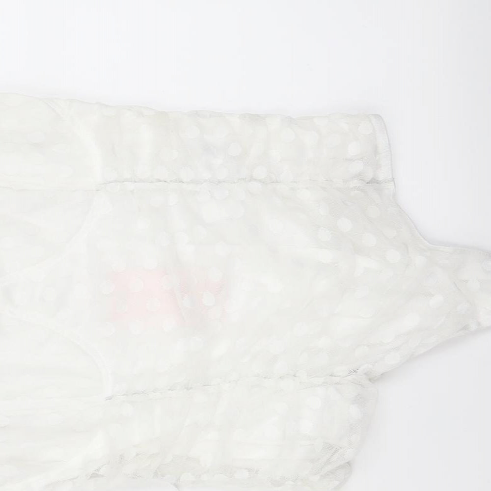 Preworn Womens White   Cropped Blouse Size 12