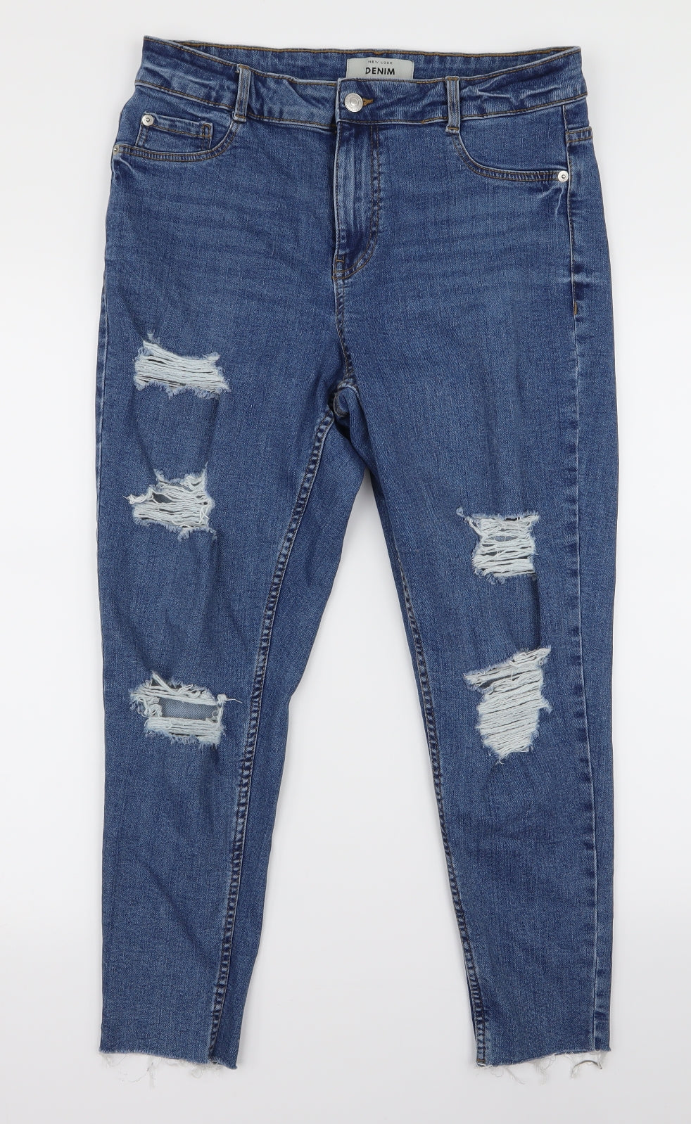 New Look Womens Blue   Skinny Jeans Size 14 L23 in