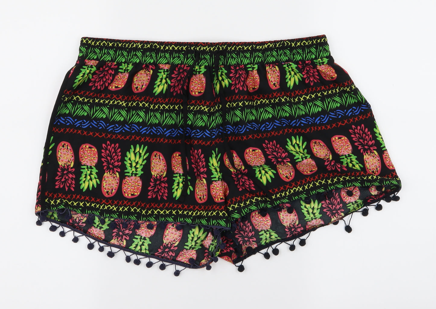 Atmosphere Womens Black Floral  Hot Pants Shorts Size 12