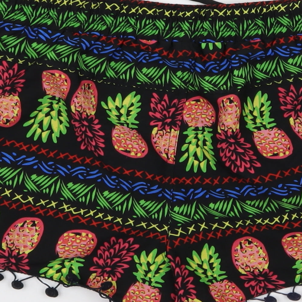 Atmosphere Womens Black Floral  Hot Pants Shorts Size 12