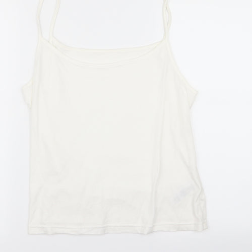Preworn Womens White   Basic Tank Size 14